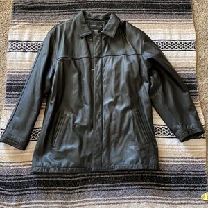 Black leather Croft & Barrow jacket